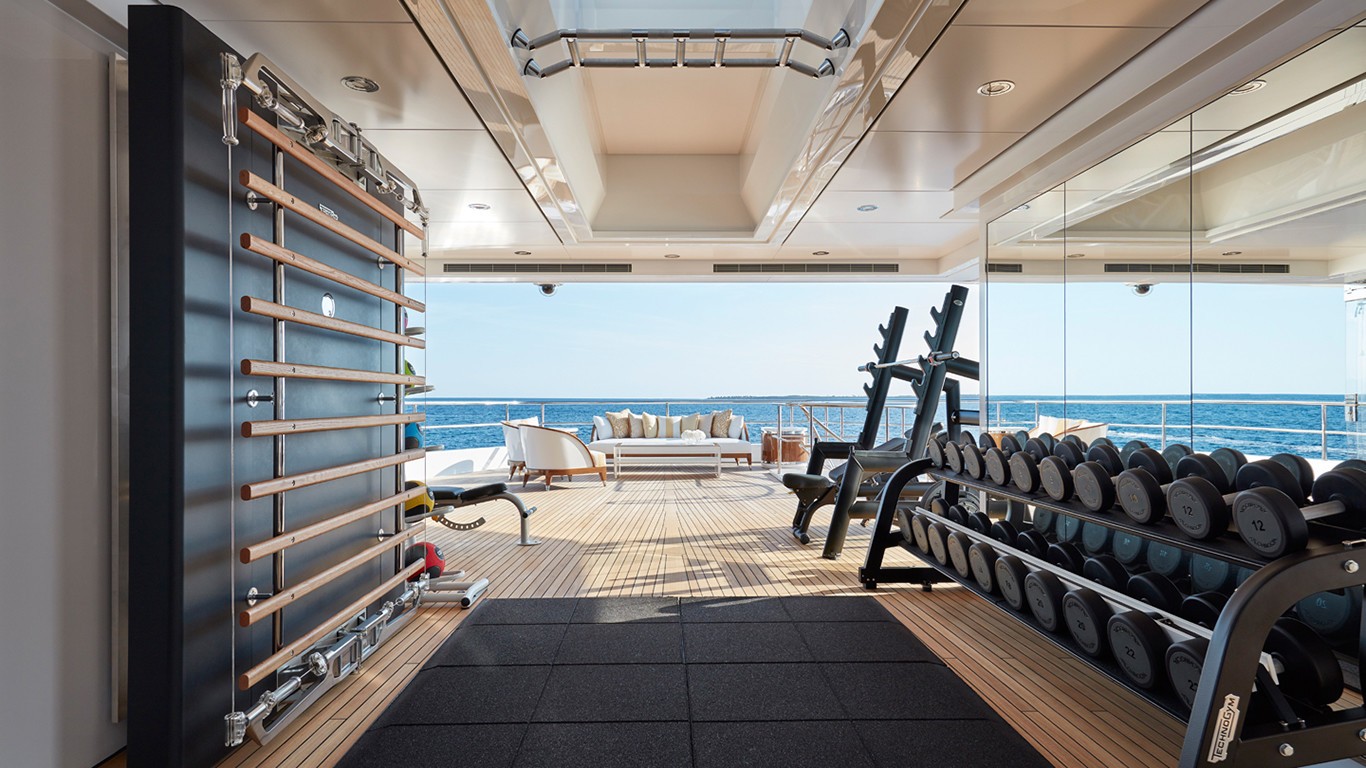Yacht JOY GYM and Deck - Copyright Feadship